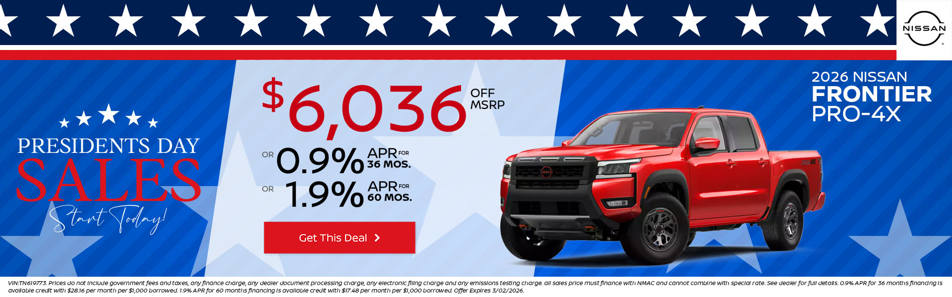 Frontier 2026 NISSAN FRONTIER PRO-4X