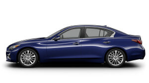 New 2021 Infiniti Q50 Luxe AWD model for sale at Oxnard Infiniti dealership near Valencia, CA