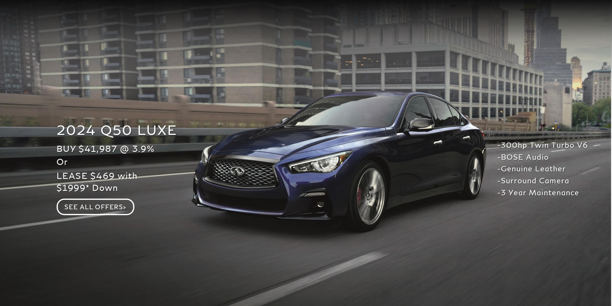 Infiniti Q50 Special Lease and Purchase Deal July 2024