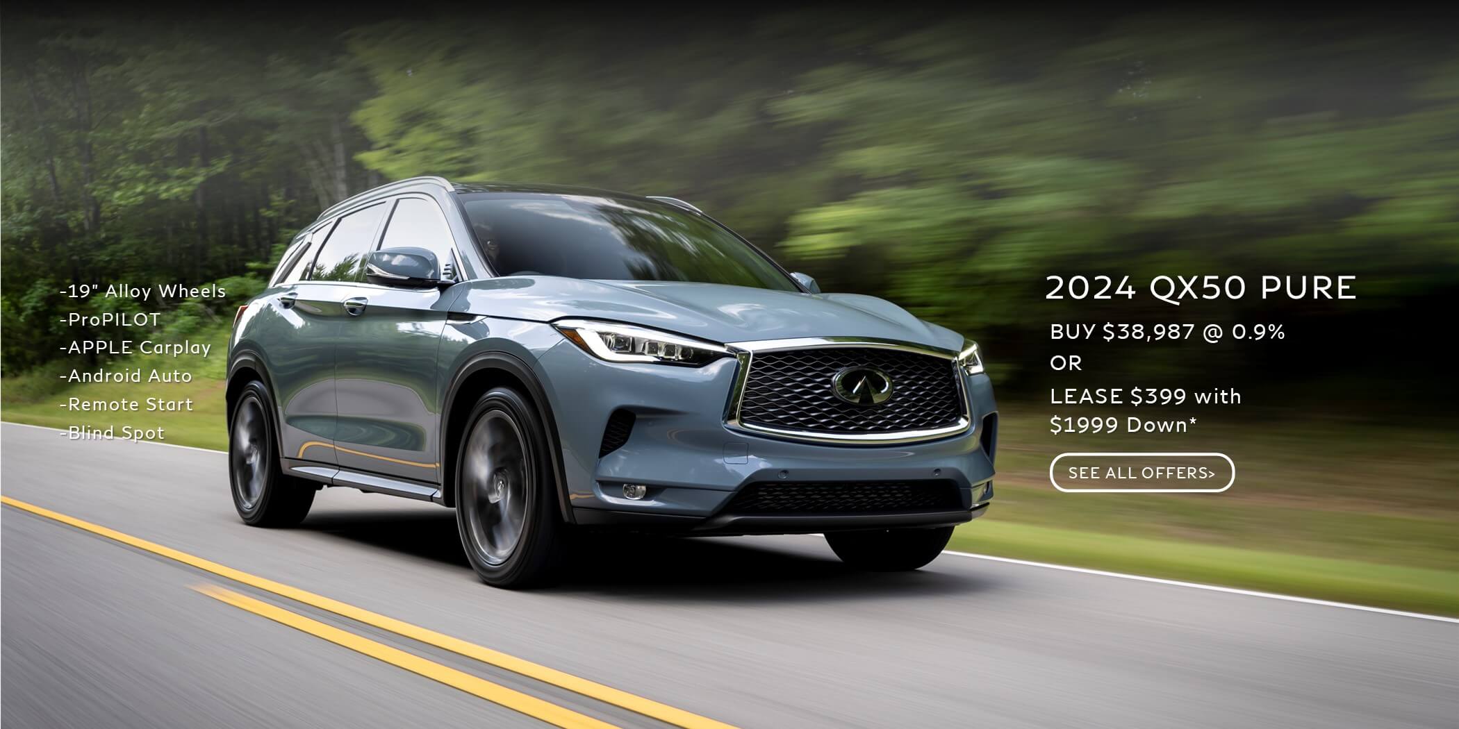 Infiniti QX50 Special Lease and Purchase Deal