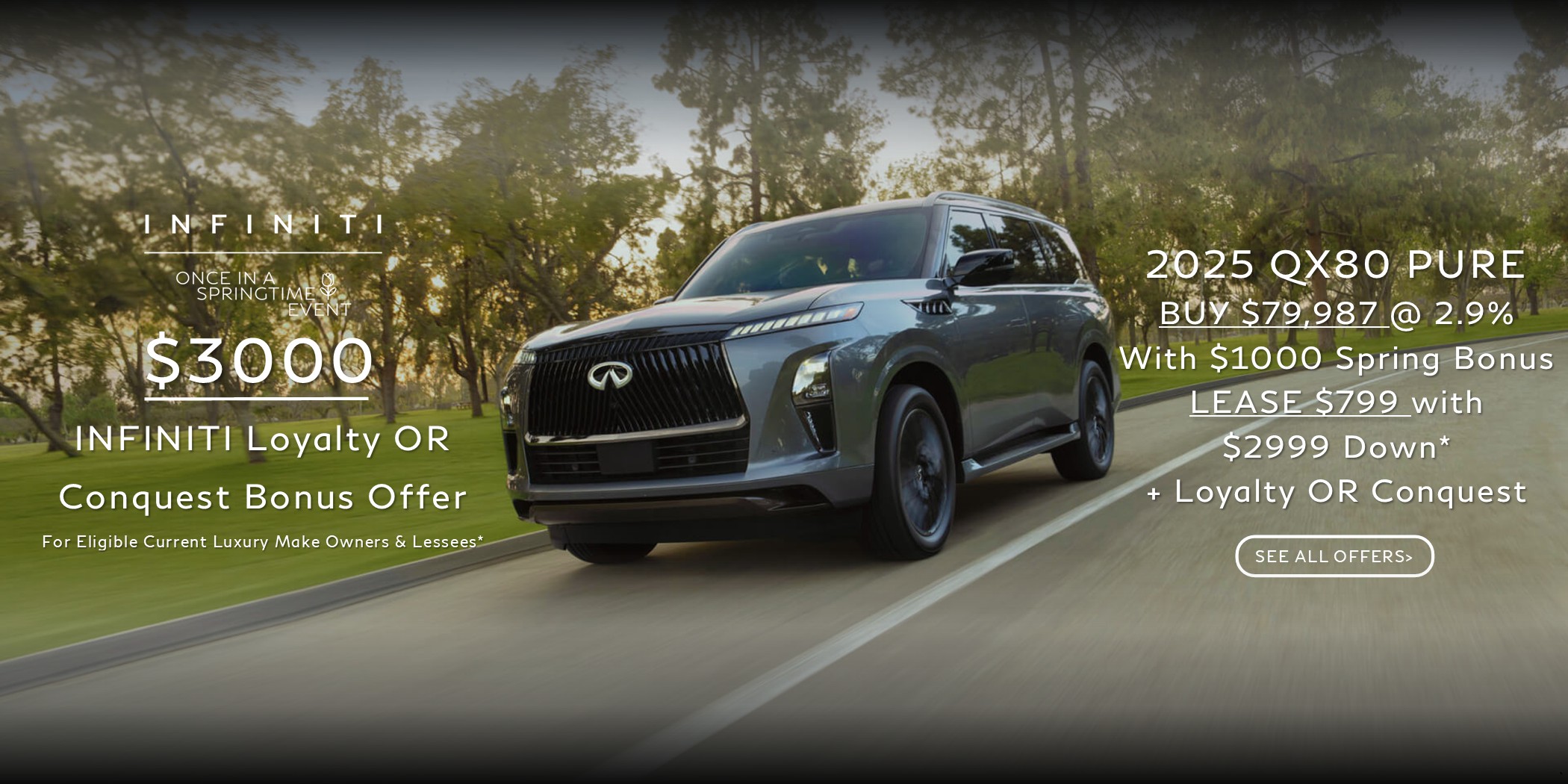 INFINITI QX80 Infiniti QX80 Special Lease and APR Purchase Deal Offer