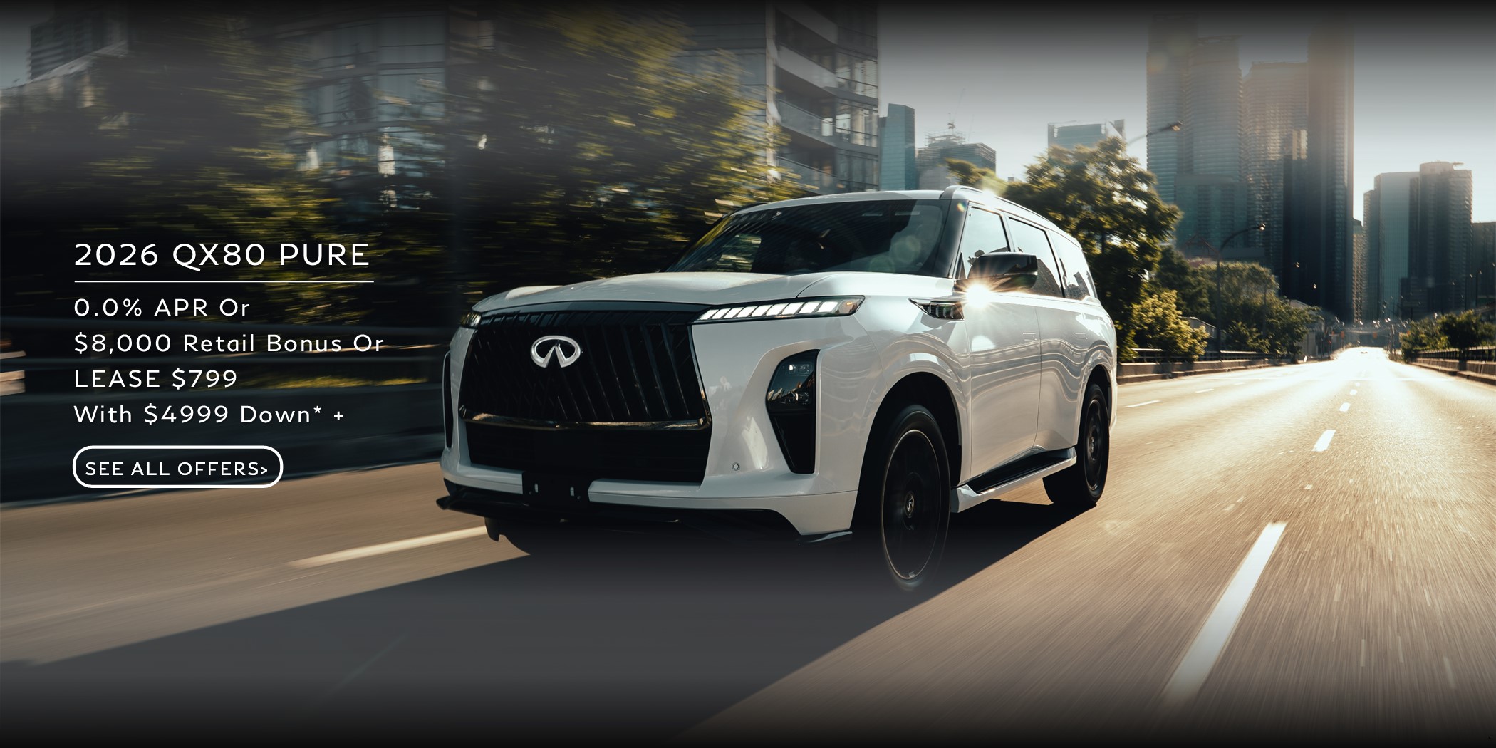 Infiniti QX80 Special Lease and APR Purchase Finance Deal Offer