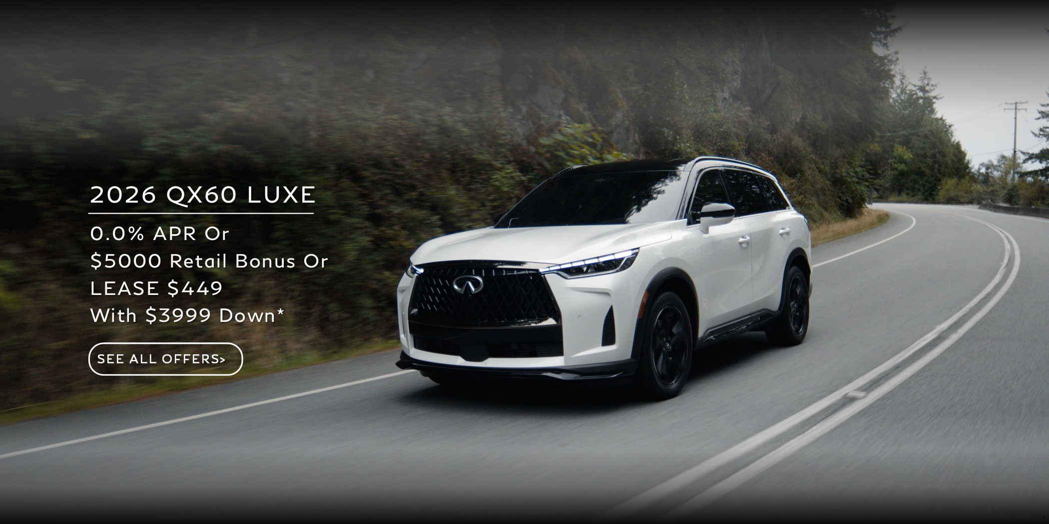 Infiniti QX60 Special Lease and Special APR Purchase Deal Offer