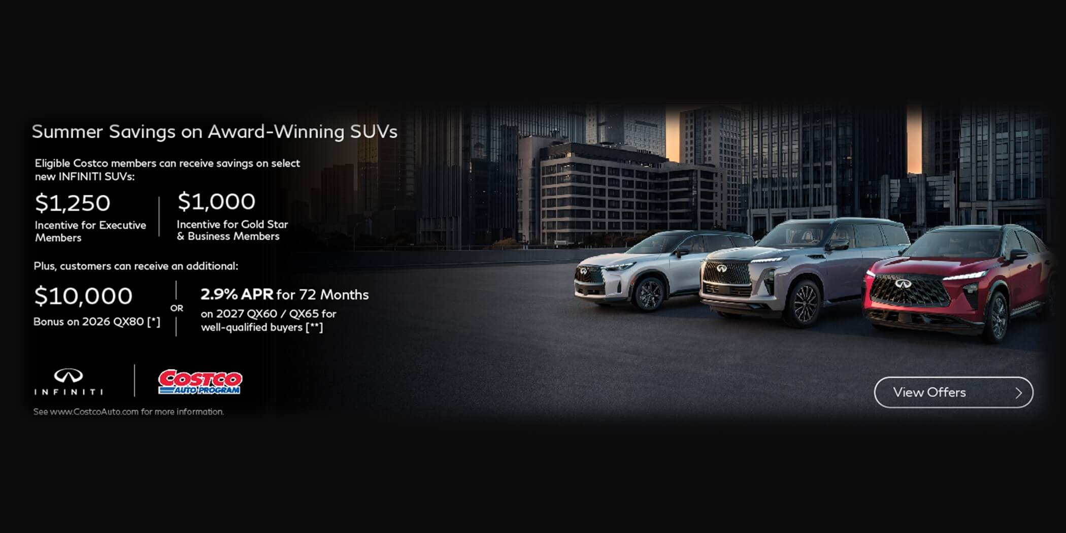 Infiniti Costco Program August 2026