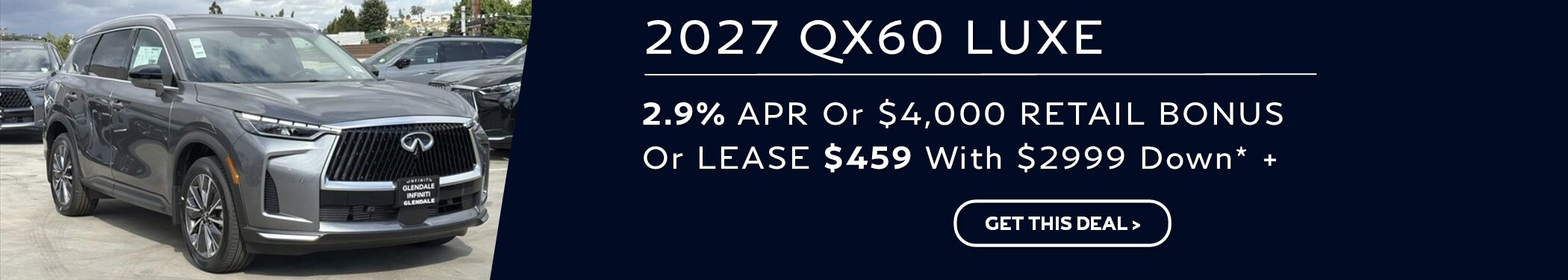 INFINITI QX60 LUXE Special Lease and APR Finance Deal for AUGUST