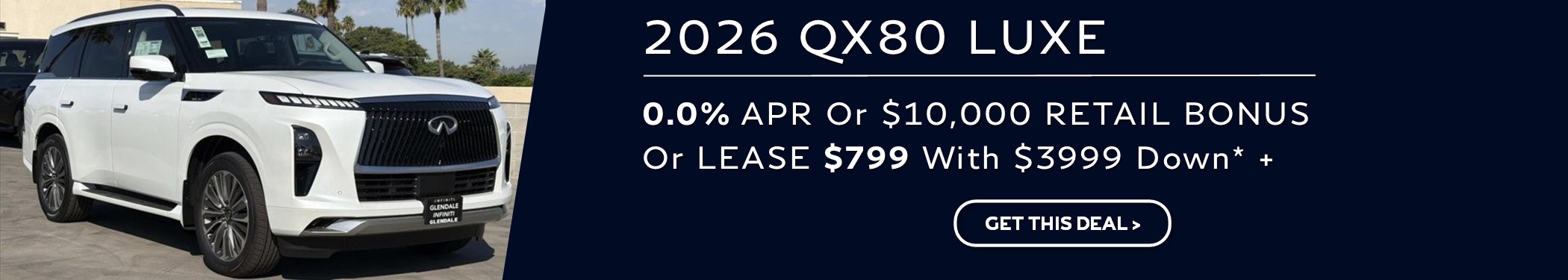 INFINITI QX80 INFINITI QX80 Special Lease and APR FInance Deal