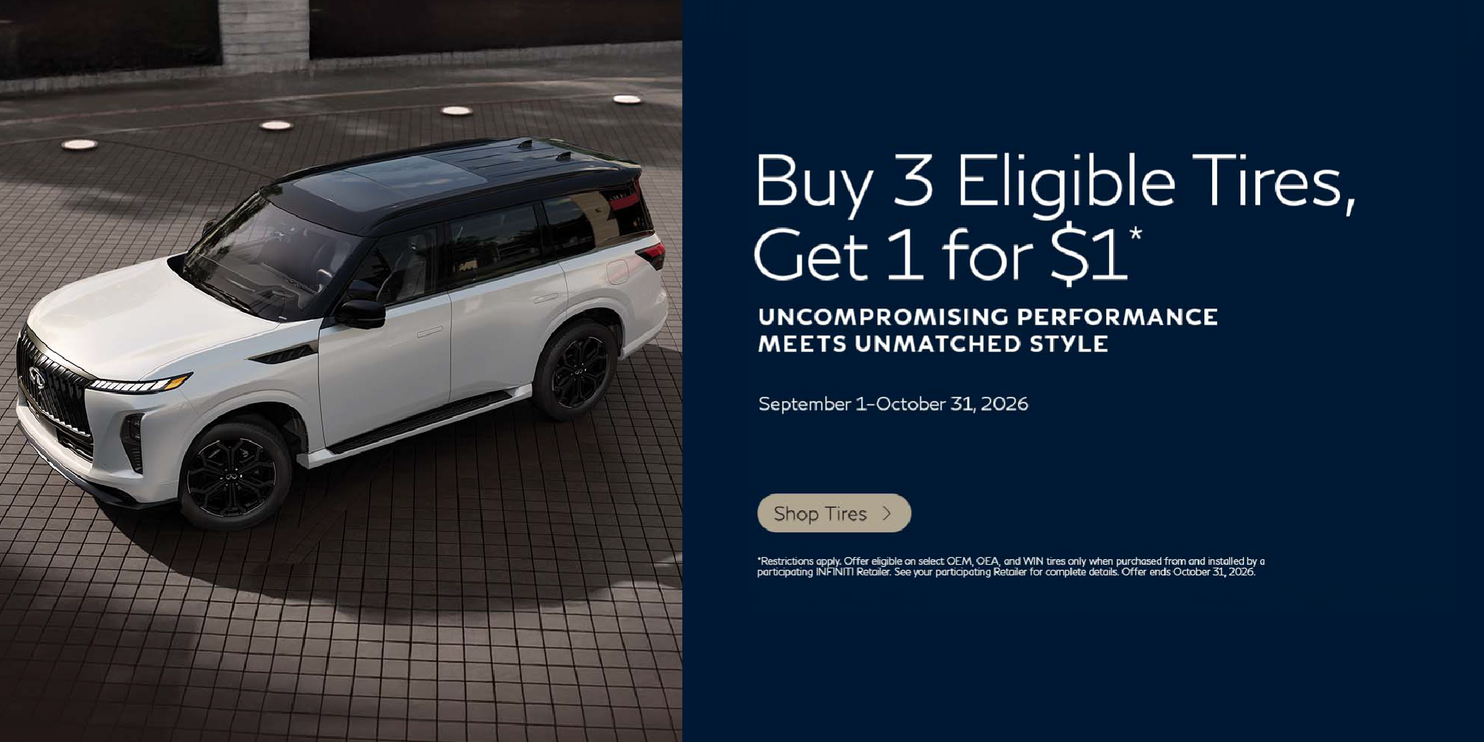 SD INFINITI Tire Offer