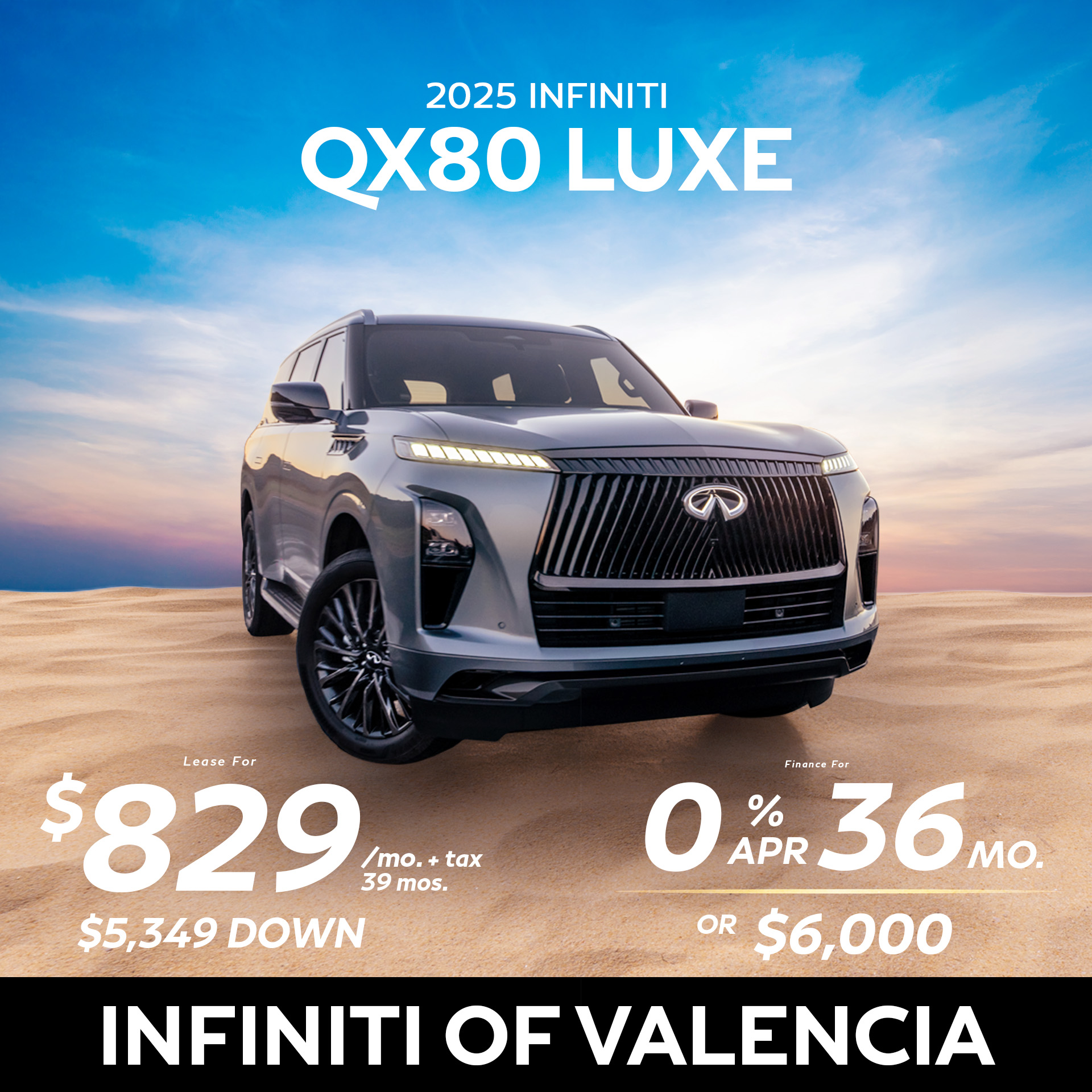 New INFINITI QX80 Lease