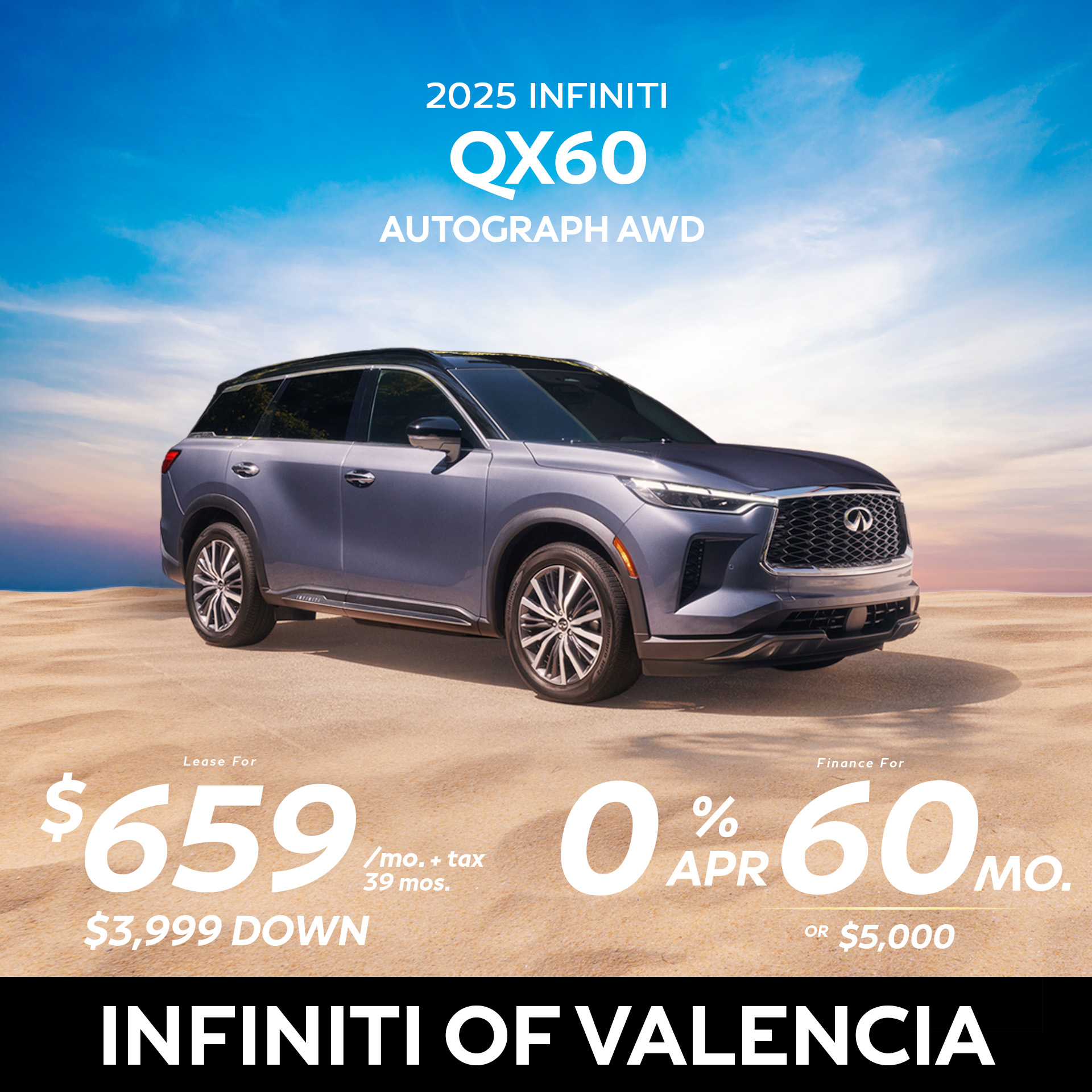New INFINITI QX60 lease offers
