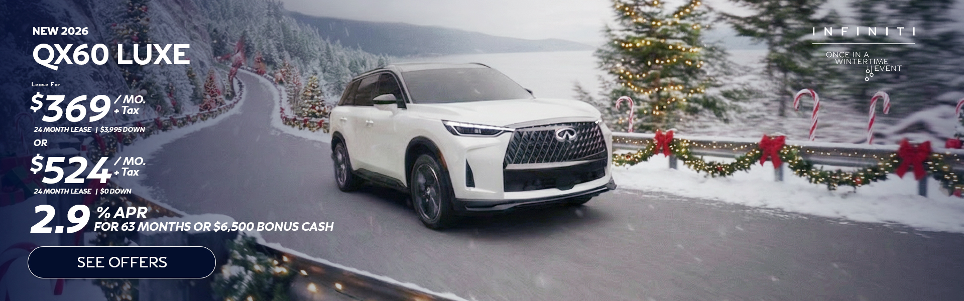 New INFINITI QX60 Lease special