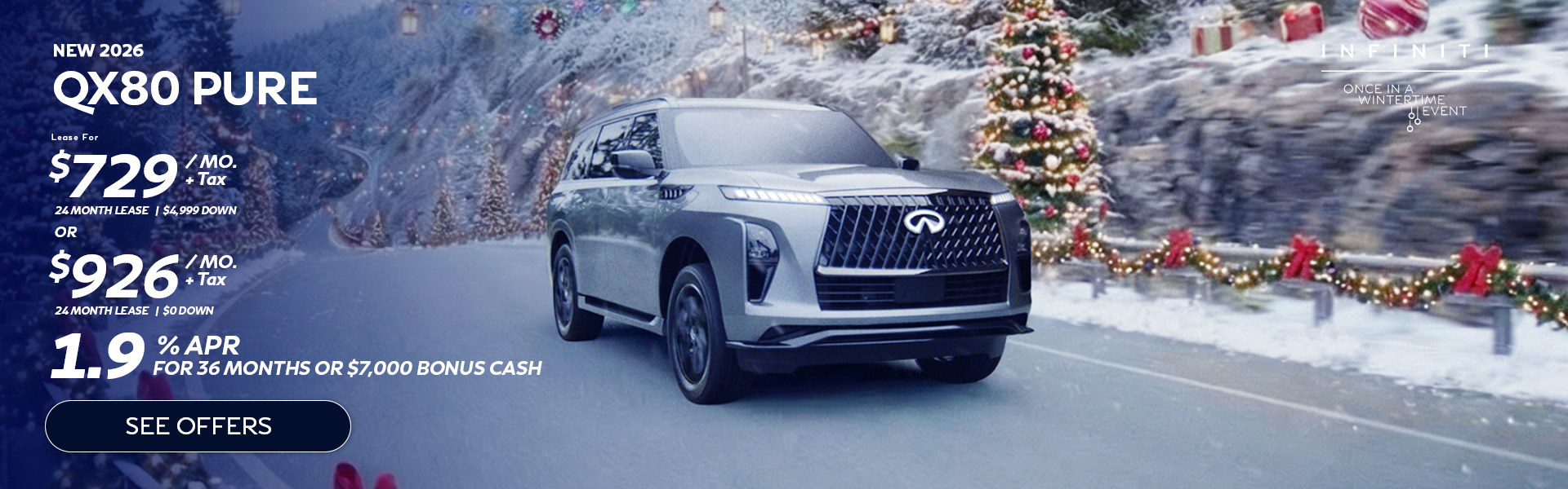 New INFINITI QX80 lease special