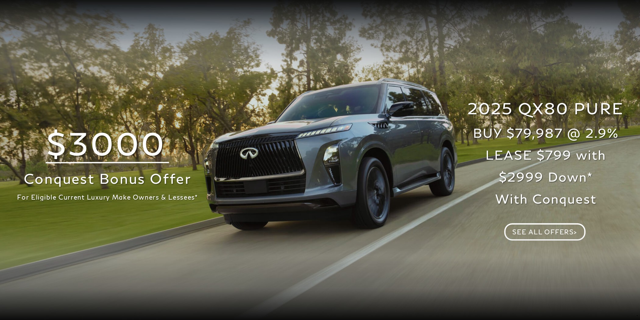 Infiniti QX80 Special Lease and Purchase Offer Deal