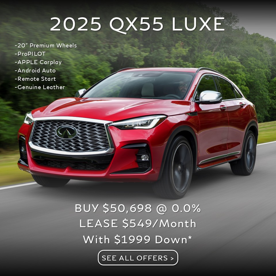 2025 Infiniti QX55 LUXE Special Lease and Purchase Finance Offer Deal