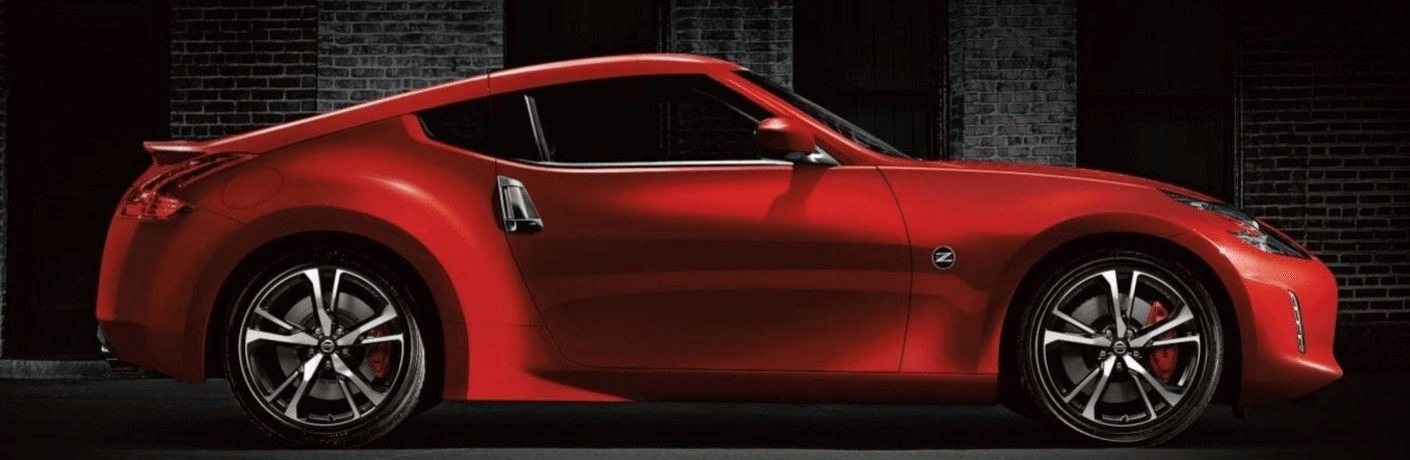 side view of a red 2020 Nissan 370Z Coupe