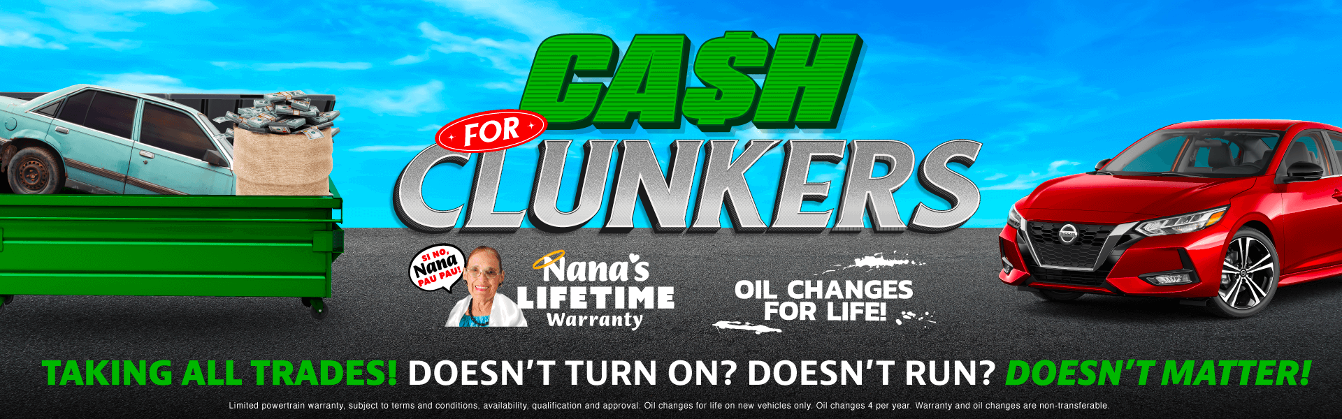 Cash for Clunkers I We'll Pay Cash for Your Old Car I Get Cash Now