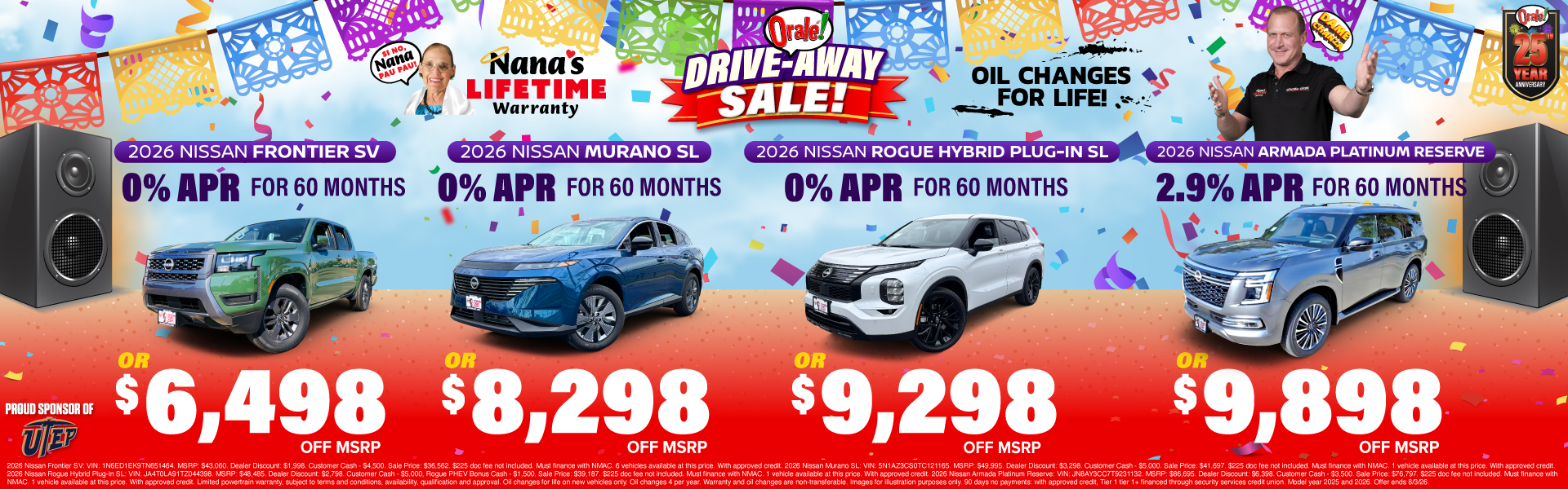 Drive Away Sale: 2026 Nissan Models Cash Offers