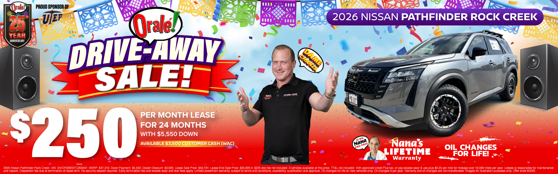 Charlie Clark Nissan El Paso Drive Away Sale: 2026 Nissan Pathfinder Lease Offer