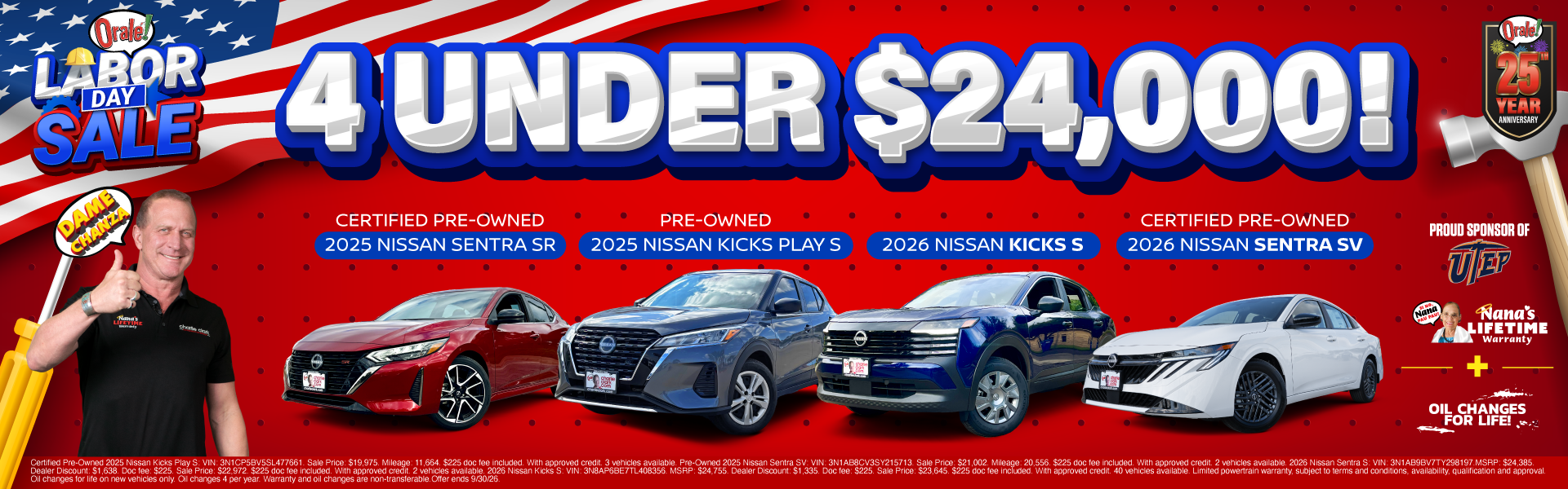 Charlie Clark Nissan El Paso Labor Day Sale: 4 Nissan Models Under $24,000