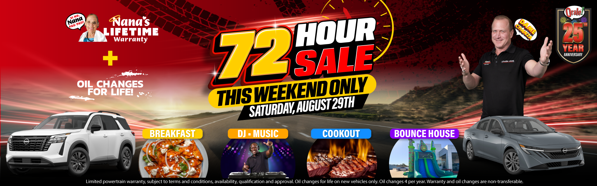 Charlie Clark Nissan El Paso Weekend Event: 72 Hour Sale - August 28-29, 2026