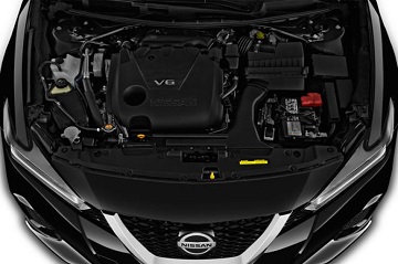 Engine appearance of the 2021 Nissan Maxima available at Rock Hill Nissan