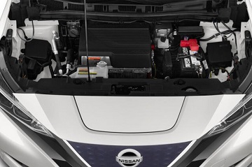 Engine appearance of the 2021 Nissan LEAF available at Rock Hill Nissan