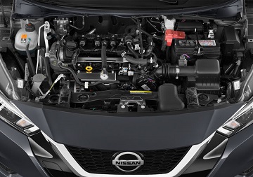 Engine appearance of the 2021 Nissan Versa Available at Rock Hill Nissan