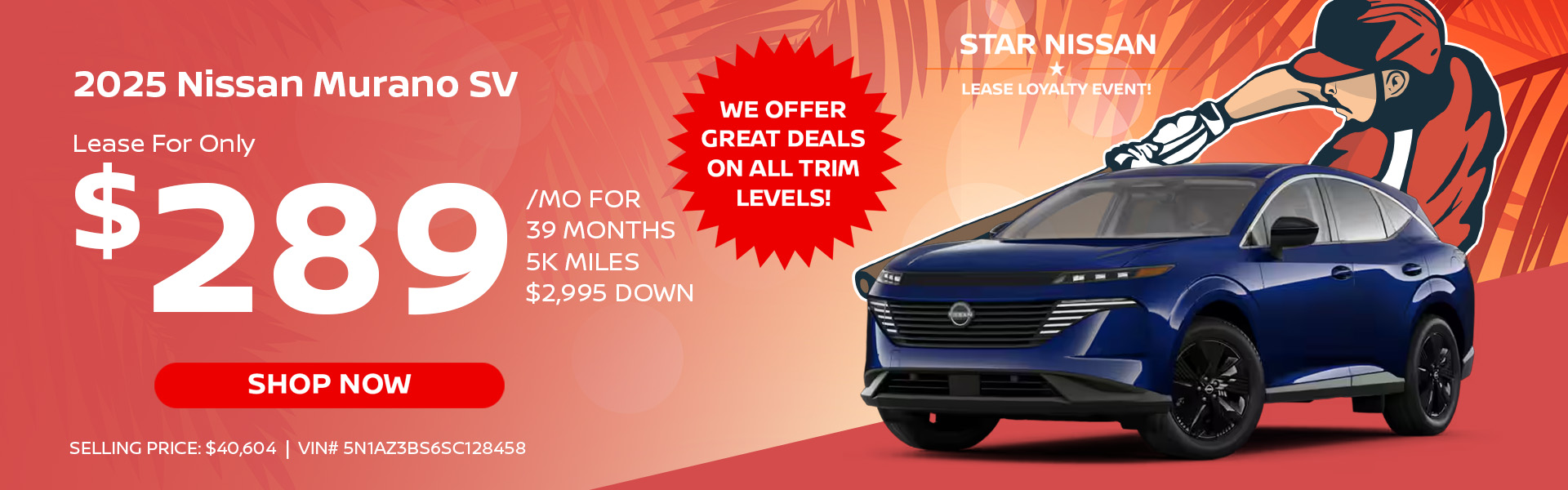 2025 NISSAN MURANO SV LEASE - Baseball