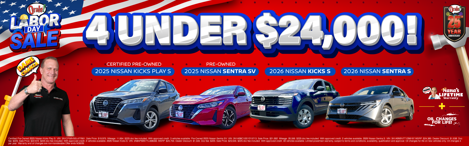 Charlie Clark Nissan Brownsville Labor Day Sale: 4 Nissan Models Under $24,000