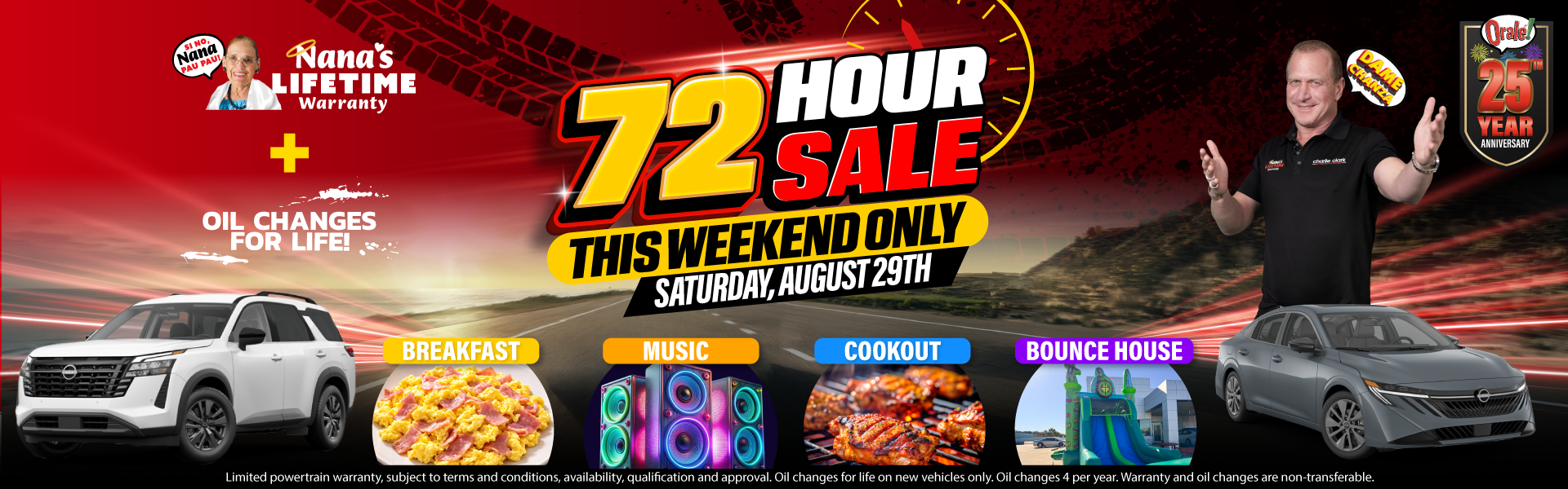 Charlie Clark Nissan Brownsville Weekend Event: 72 Hour Sale - August 28-29, 2026