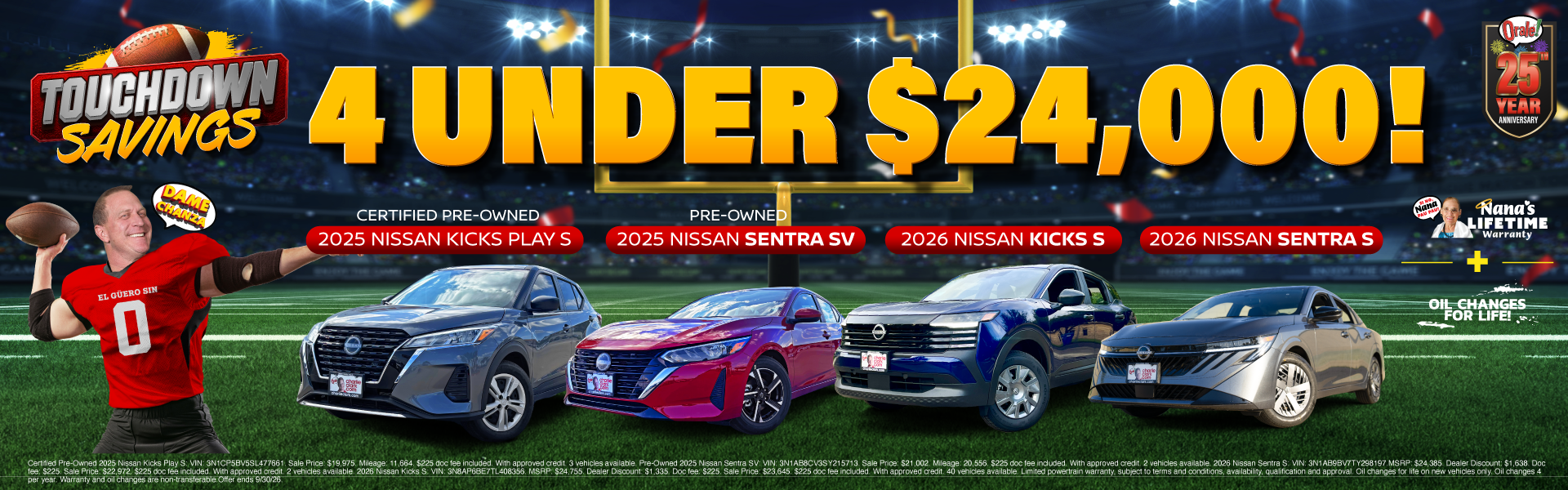 Touchdown Savings at Charlie Clark Nissan Brownsville: 4 Select New Nissan Models Under $24,000