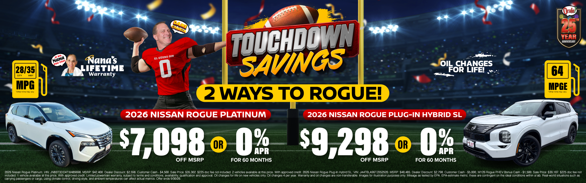 Touchdown Savings at Charlie Clark Nissan Brownsville: APR, Cash & Lease Offers Available on Select New Nissan Rogue Models