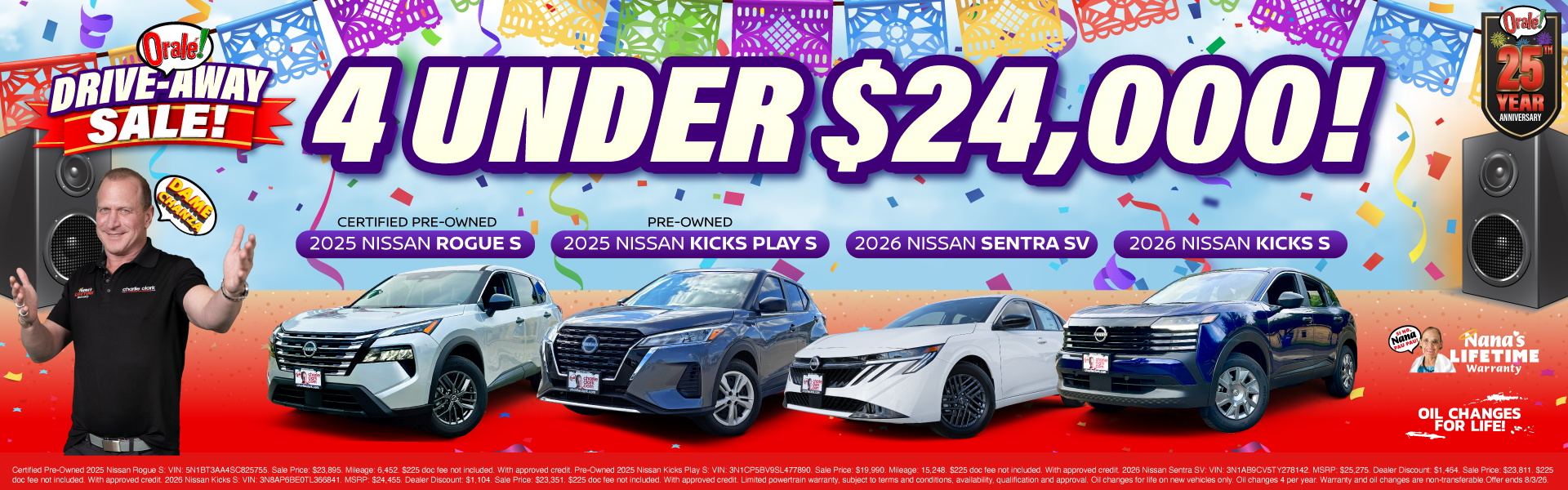 Charlie Clark Nissan Harlingen Drive Away Sale: 4 Nissan Models Under $24,000