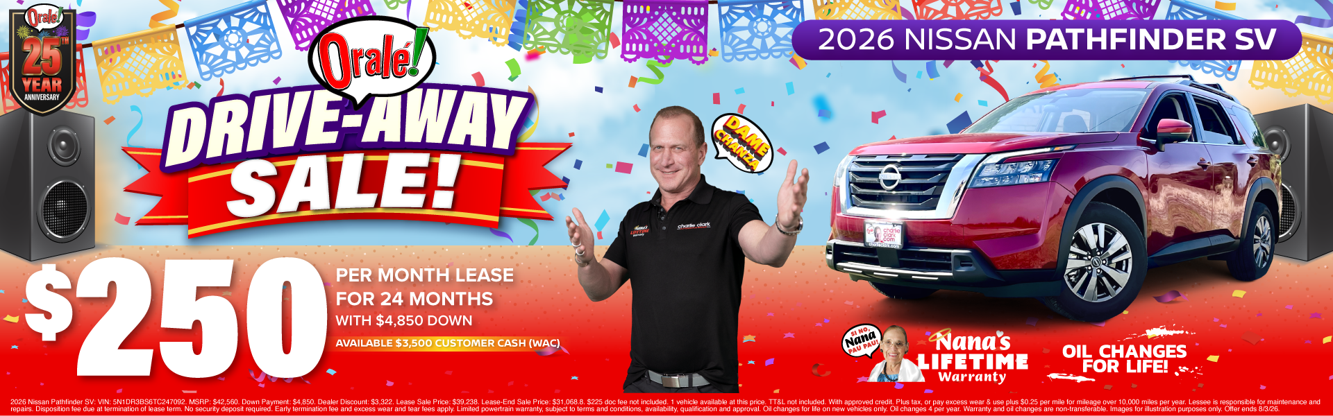 Charlie Clark Nissan Harlingen Drive Away Sale: 2026 Nissan Pathfinder Lease Offer