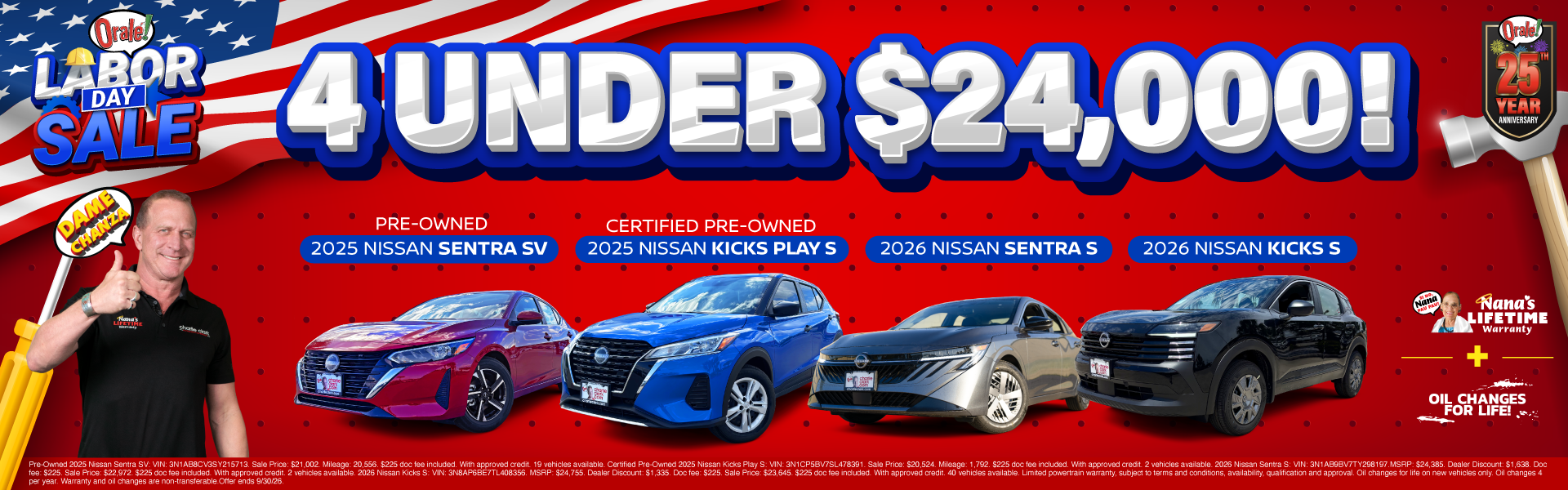 Charlie Clark Nissan Harlingen Labor Day Sale: 4 Nissan Models Under $24,000