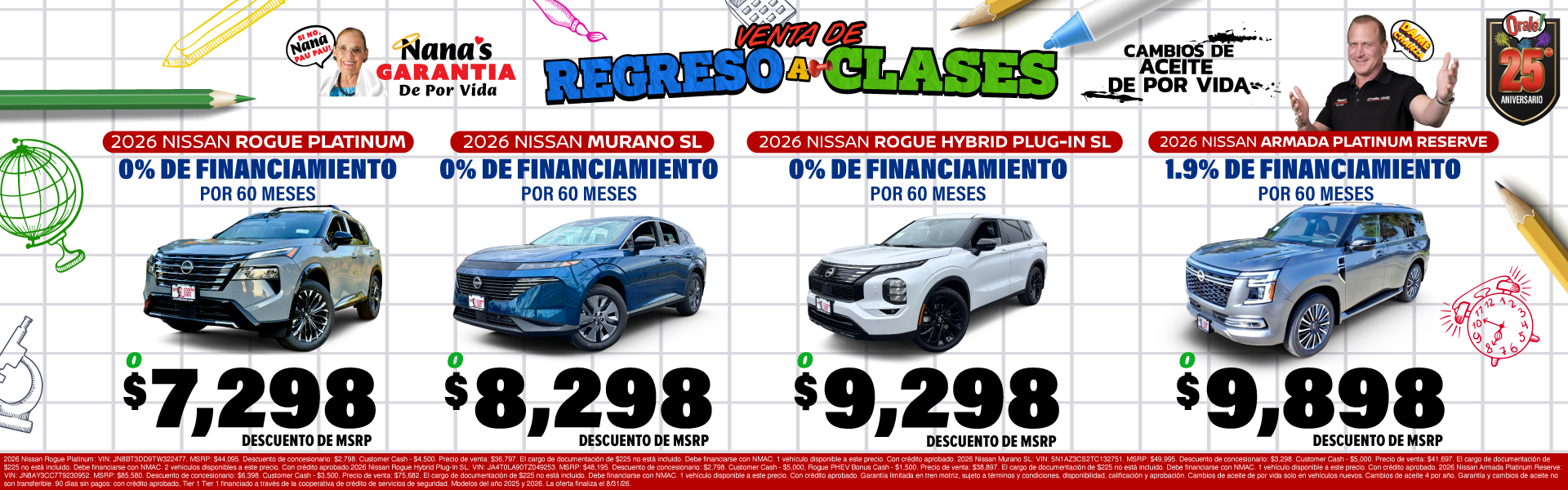Back to School Sale: Cash Offers at Charlie Clark Nissan Brownsville