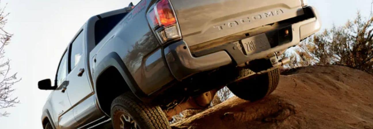 2020 Toyota Tacoma going over dirt hill