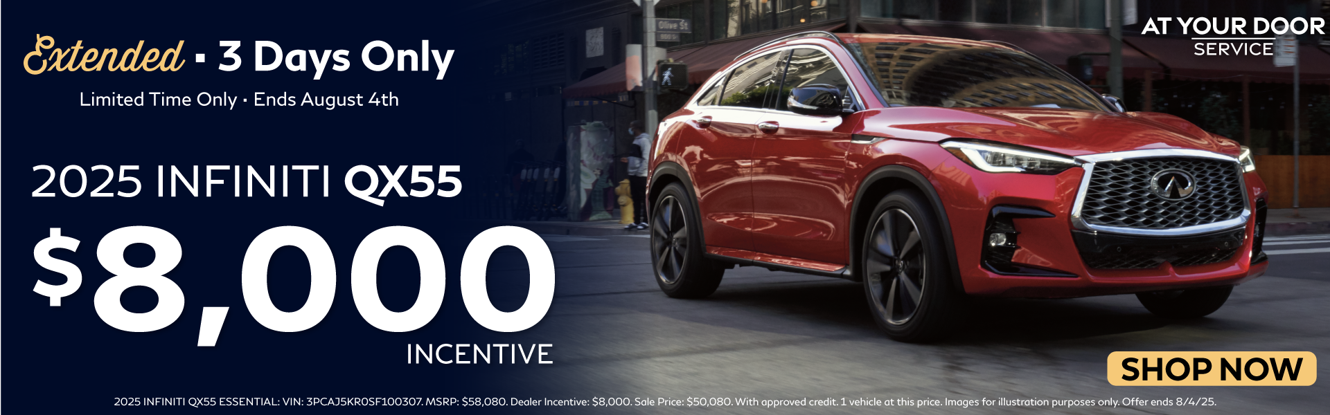 Extended Countdown Sale - QX55 Cash