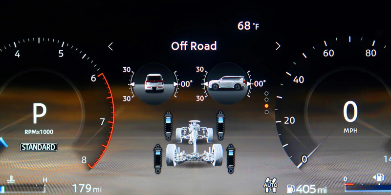 2026 Nissan Armada PRO-4X off-road gauges