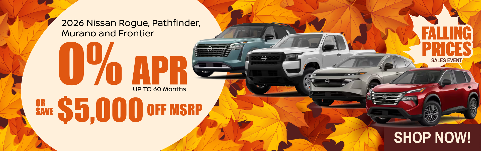 2026 Nissan Rogue, Pathfinder, Murano and Frontier