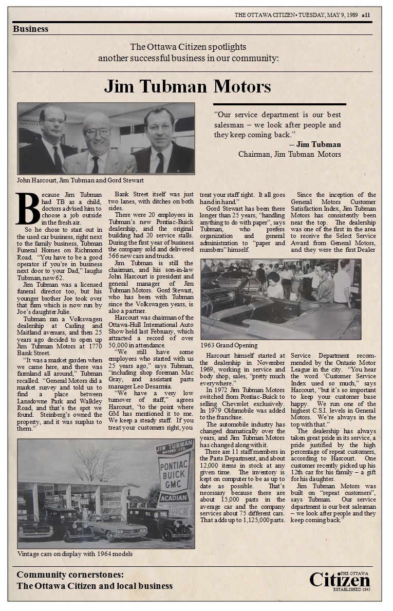 Our history Tubman Chevrolet
