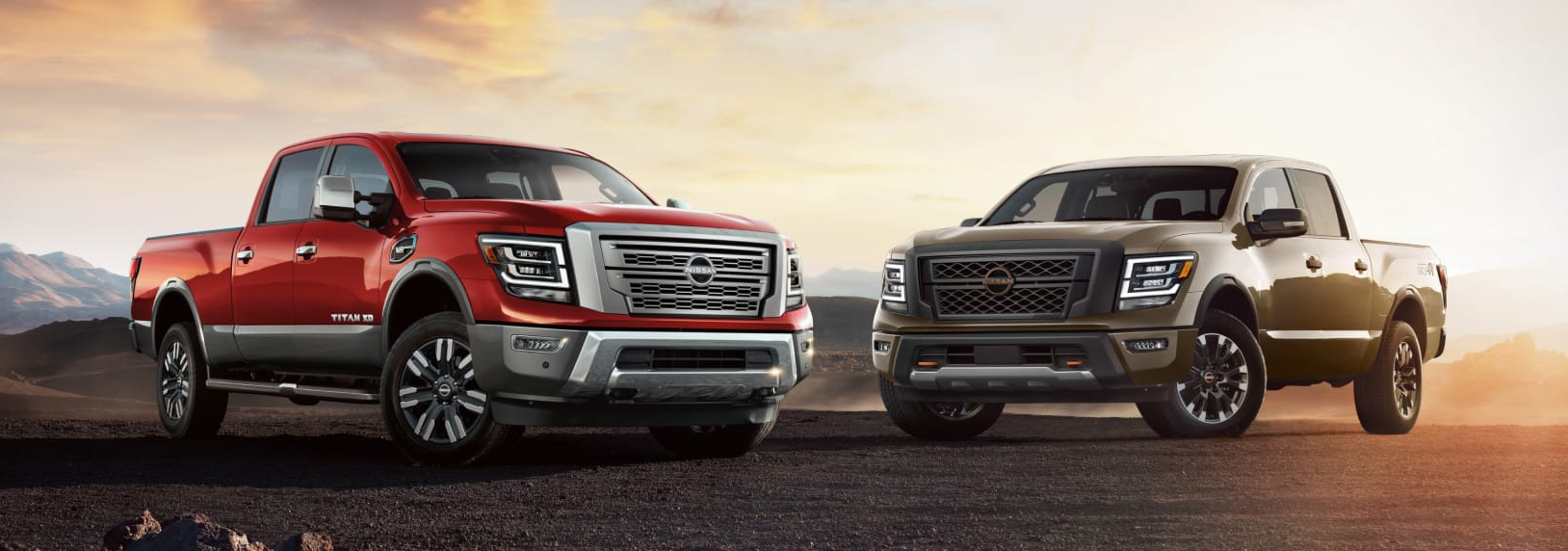 Two Pickup trucks side by side