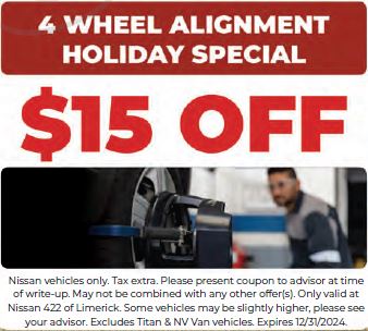 4 Wheel Alignment Holiday Special