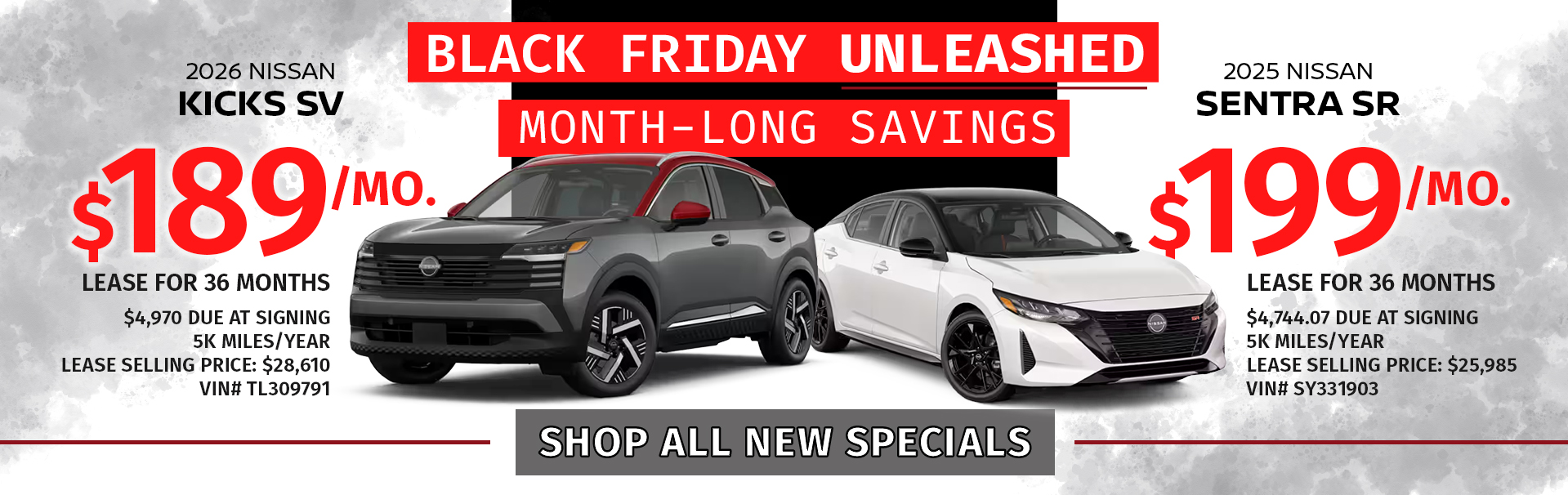 Monthly Specials Homepage