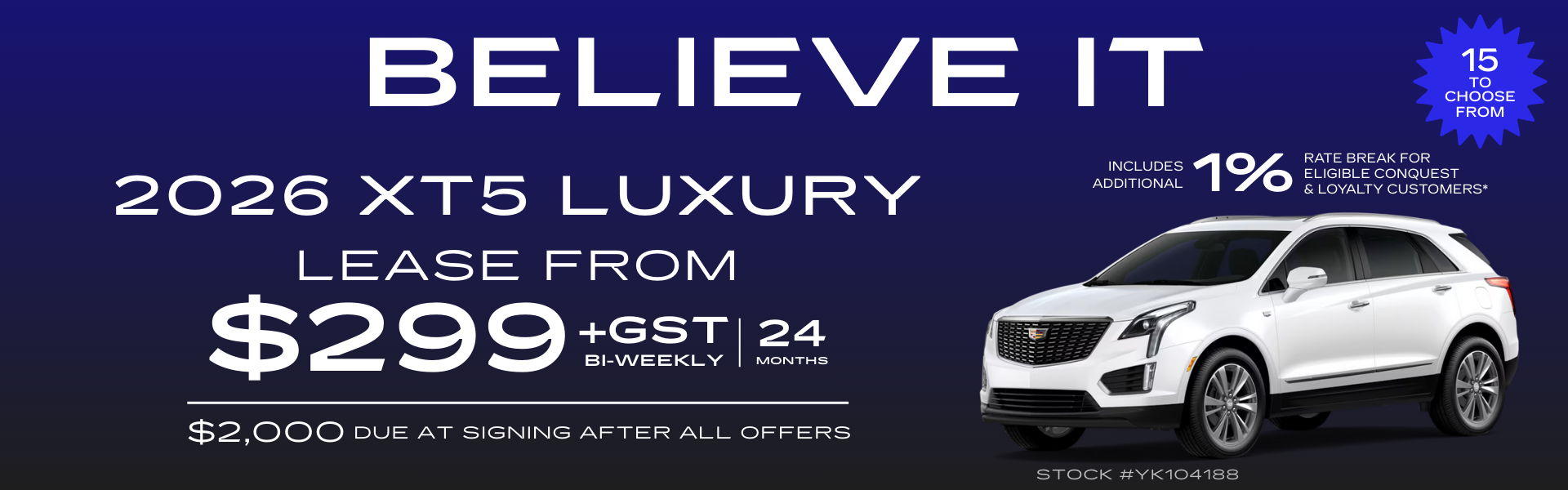 2026 XT5 LUXURY LEASE OFFER