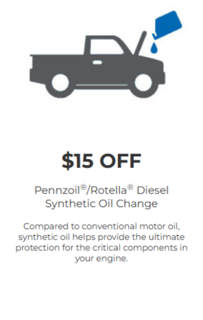 Pennzoil/ Rotella Oil Change