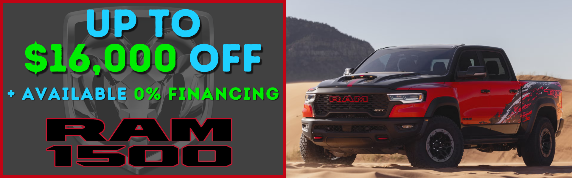 Up to $16,000 OFF RAM 1500s at Sherwood Dodge in Sherwood Park, AB