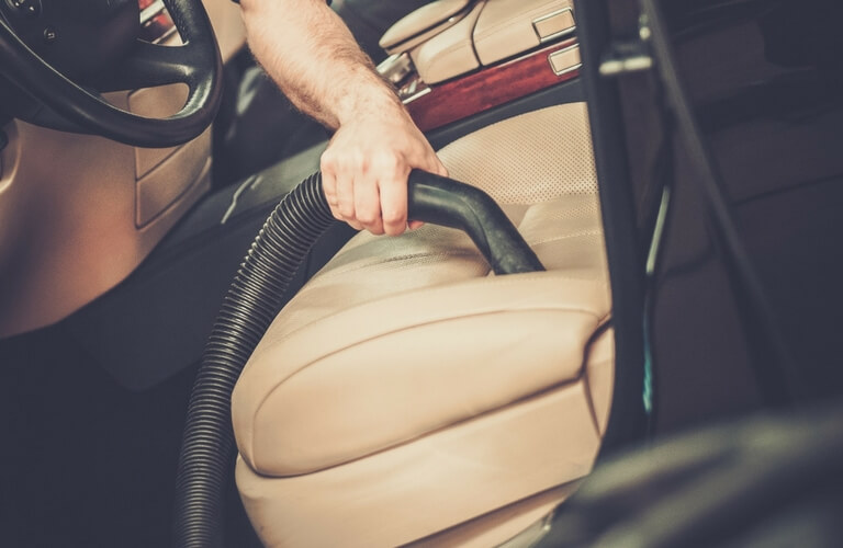 Vacuuming your car's seats