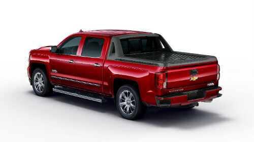 Rear profile of the 2017 Chevy Silverado High Desert Package edition from a distance