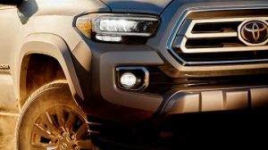 Exterior appearance of the 2021 Toyota Tacoma available at Hoover Toyota