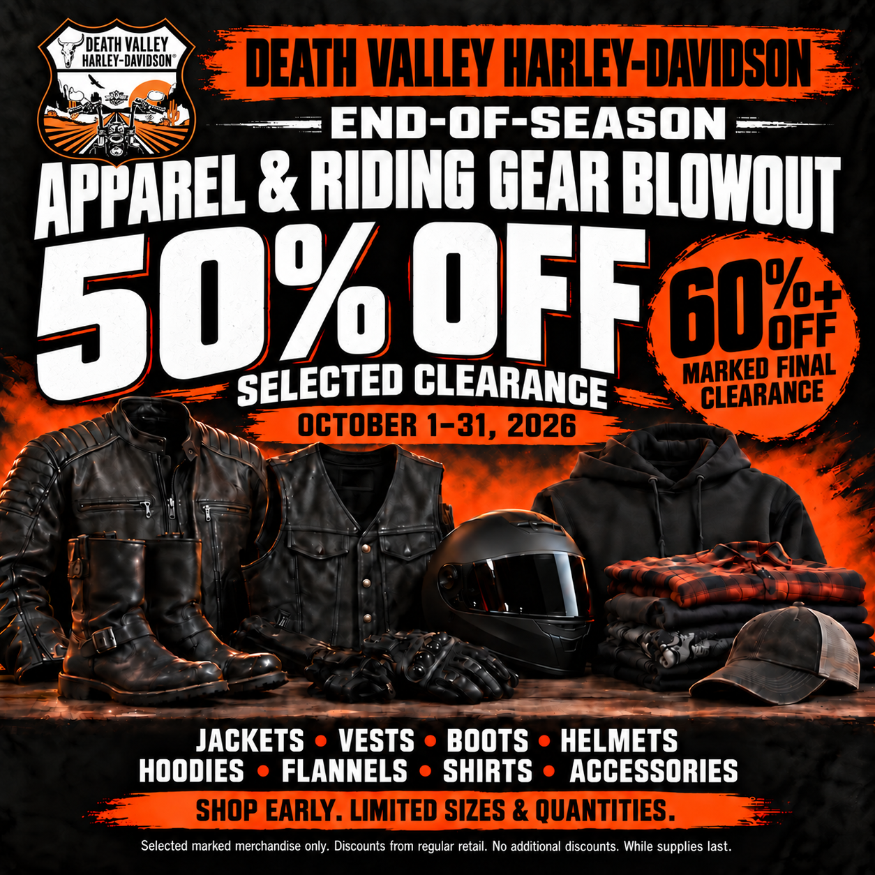 End-of-Season Apparel & Riding Gear Blowout